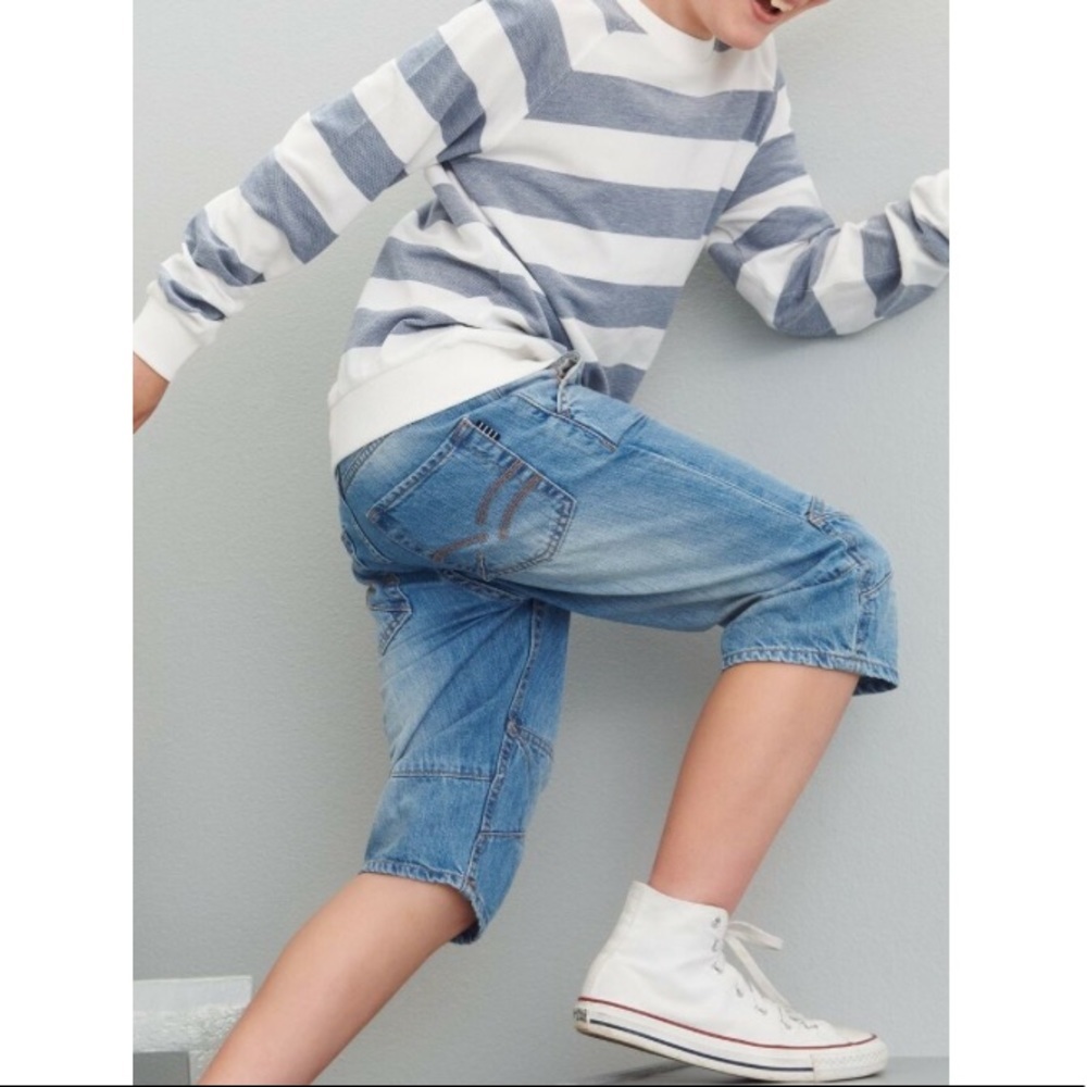 POLARN O. PYRET Denim Gots Trekker Jean Shorts 3-4